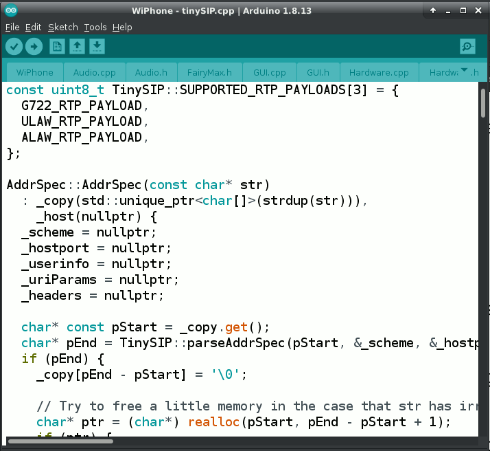 Arduino screenshot